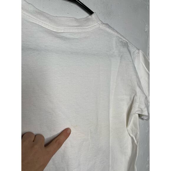 Vintage 1997 Youth Large Hanson T Shirt Short Sleeves White Band Shirt - Picture 6 of 6